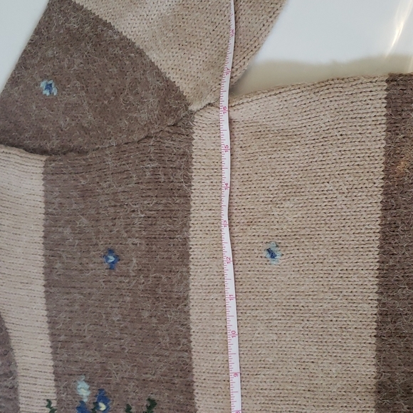 Vintage B. Altman & Co stripes and flowers sweater, S - Picture 6 of 8